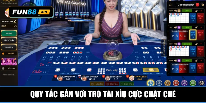 Quy tắc gắn với trò tài xỉu cực chặt chẽ
