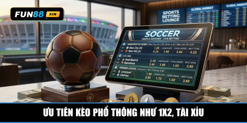 Ưu tiên kèo phổ thông như 1X2, Tài Xỉu